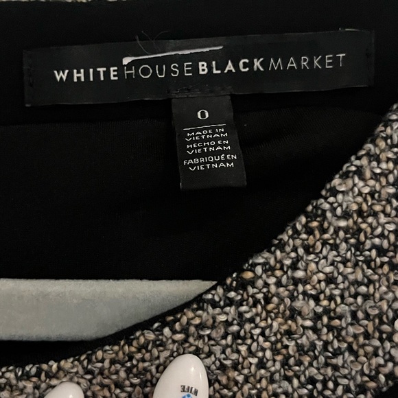 WHITE HOUSE BLACK MARKET MIDI BLACK DRESS - Picture 3 of 9